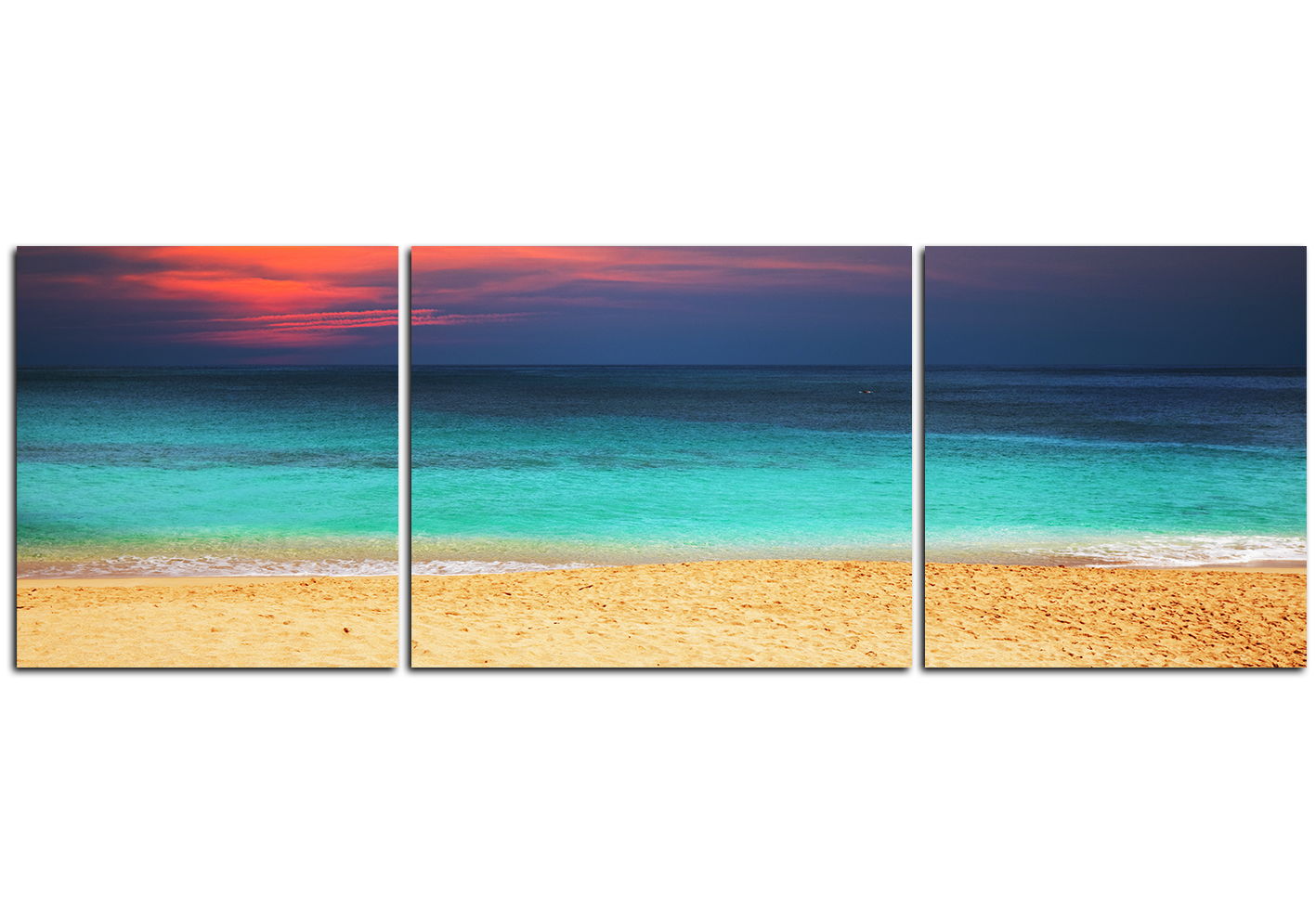 Obraz na plátně - Moře při západu slunce - panoráma Obraz na plátně - Moře při západu slunce - panoráma